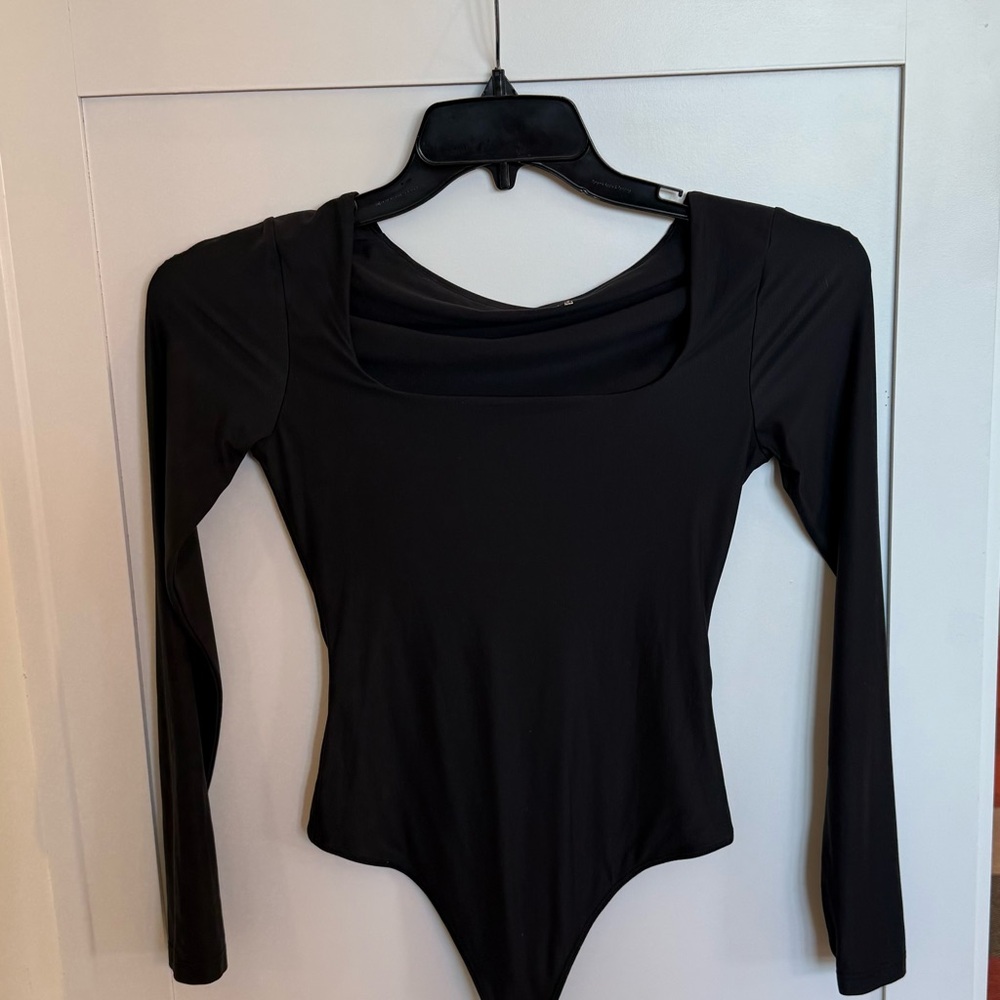 Abercrombie & Fitch Black Long Sleeve Bodysuit
